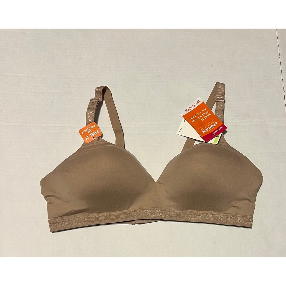 Warner's Cloud 9 Wire-Free Bra Size 40B Nude Tan Beige Comfort Feel NWT